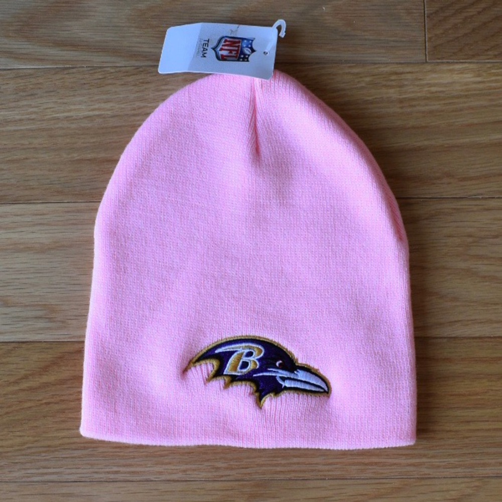 Baltimore Ravens Ladies Pink Knit Beanie